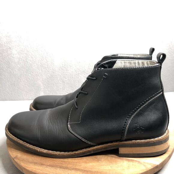 Penquin Munsingwear Hank Black Leather Chukka Boots Men Size 13 Lace Up OP100142 - Picture 1 of 10